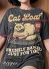 Кошачий Хлеб Свежеиспеченный Только для Вас 100% Милый Футболка Comfort Colors®, Кошачий Питомец Котёнок Пекарня Винтажный Стиль Бутлег Животное Футболка