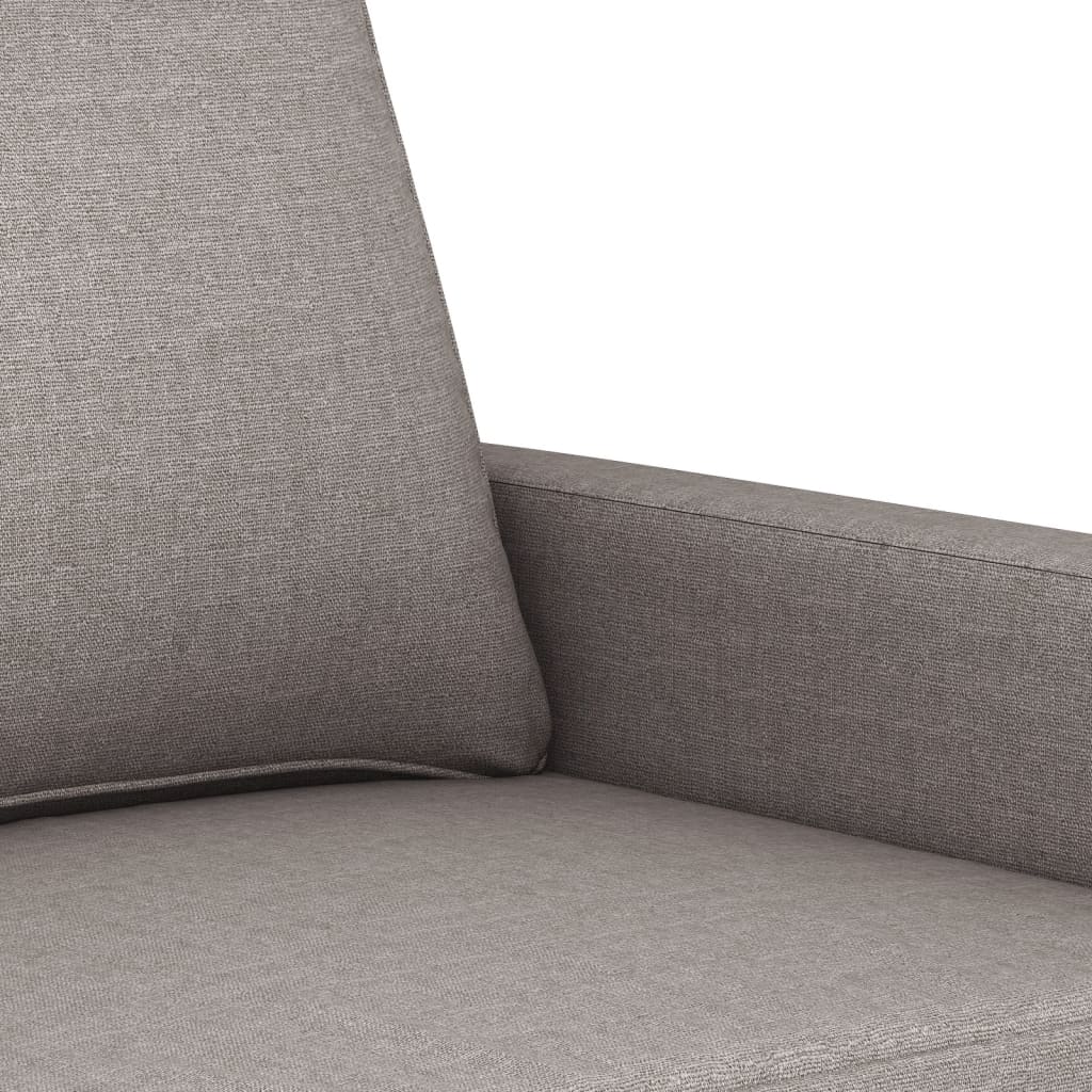 4 Piece Sofa Set with Cushions Taupe Fabric