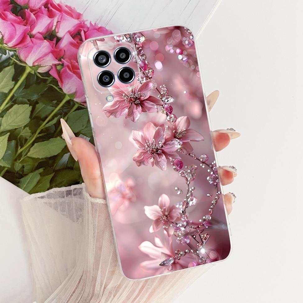 Transparent For Samsung M33 5G Case Cover Cute Cat Fashion Butterfly Funny Painted Casing For Samsung Galaxy M33 5G M336B M336K