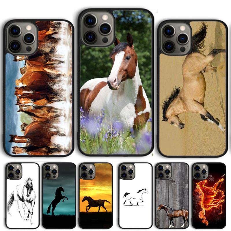 Дикие лошади, бегущие на закате, Чехол для iPhone 17 Air 15 16 14 13 12 Pro Max 11 Pro Max Plus, Чехол для телефона Coque