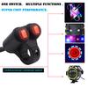 Motorcycle Headlight Handlebar Spotlight Double Flash Switch for 7/8'' 22mm Handlebar Modified Waterproof with Indicator Light Aluminum Alloy