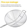 Stainless Steel Slotted Spoon Large Mesh Strainer Ladle for Frying Steaming Hot Pot Kitchen Cooking Tool with Double Hooks