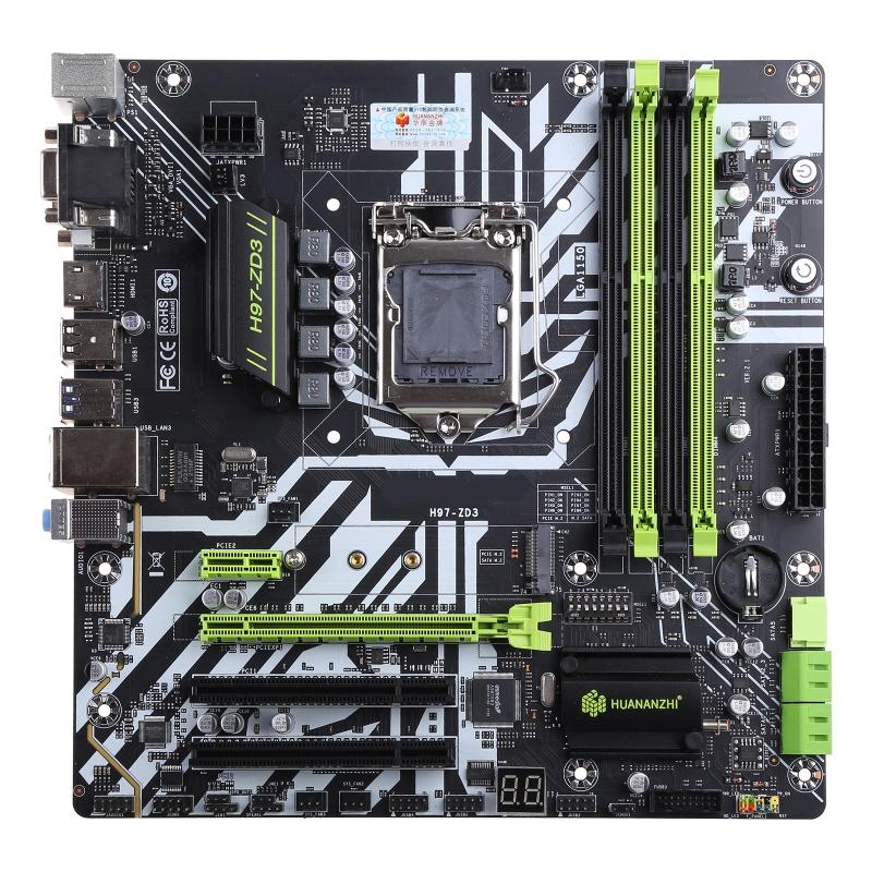 Материнская плата HUANANZHI H97 ZD3 для LGA 1150 DDR3 -ecc для M.2 PCI-E NVME NGFF для M Серверная материнская плата для i