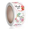 New Style 50-500pcs Floral Thank You Stickers Scrapbooking for Package Seal Labels Custom Sticker Decoration Wedding Sticker