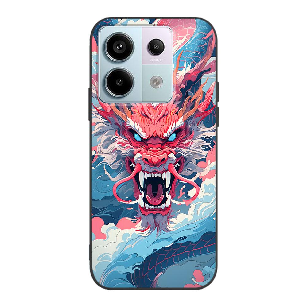Мультяшный Чехол-Дракон для Xiaomi Redmi 10 10C 9C 9A 9i 9 Prime 9T 12 12C 10A K40 Pro Черный Мягкий ТПУ Чехол-Сумка для Мобильного Телефона