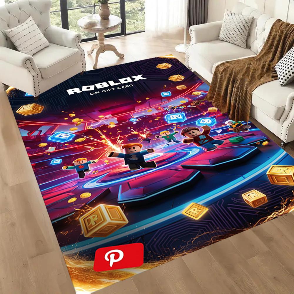 Roblox 392 Carpet Design for Bedrooms Living Rooms Outdoor Foyer Anti-slip Rug Anime Office Decor Perfect Gift for Women/Men