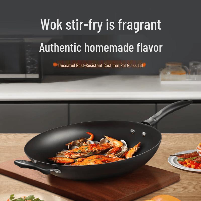 Supor Non-Coated Cast Iron Wok