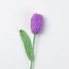 Hand-woven Crochet Bouquet Creative Finished Handmade Plant Knitted Tulips Flower  Home Decor