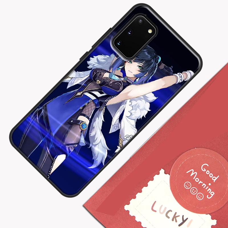 Чехол для телефона Yelan Genshin Impact для Samsung Galaxy S24 S26 Ultra S20 S21 S22 S23 S25 Plus S10 S25 FE Защитный корпус