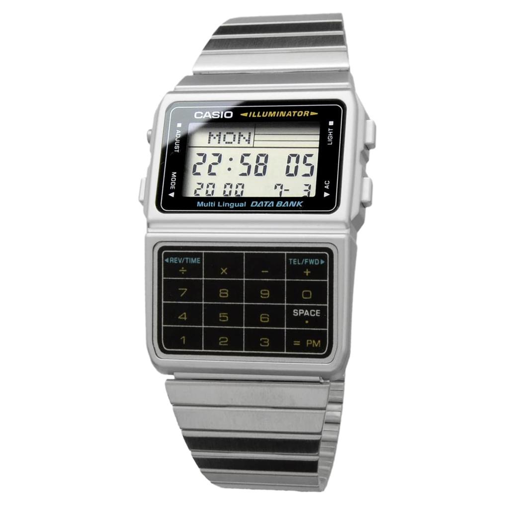 Casio DATA BANK Digital Watch DBC-611-1 Men's Silver X Black Overseas Model [Item]