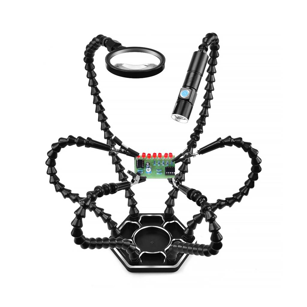 Инструмент для пайки печатных плат «Руки помощи» с 6 гибкими ручками, легкими вращающимися зажимами и стабильной фиксацией