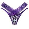 Женские переплетенные ажурные прозрачные трусики-стринги с тонкой талией и соблазнительным сексуальным ремешком