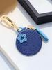Multi-piece set - Mini cute blueberry fruit pendant coin purse keychain charm fashion PU leather charm small bag gift for women
