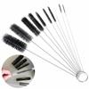Stainless Steel & Nylon Cleaning Brush Set for Straws, Carburetors, Tattoo Guns, Spray Guns, Needles, Tubes, and Pipes