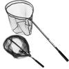 [DRESS] Full Carbon Landing Net, Landing Net, Stretchable, Foldable, Floating, Compact, Portable, Shaft, Ball Handle, Rubber Net