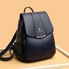 New Women's Backpack PU Soft Leather Casual Lightweight One Shoulder Travel Bag Fashion Retro Panel Commuter School Bag