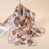 Fashion Luxury Print Design Women Silk Scarf Shawl Elegant Headscarf Hijabs Chiffon Muslim Wrap Scarves