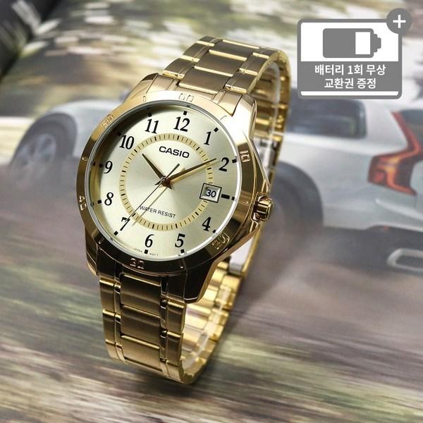 Casio Мужские золотые металлические часы