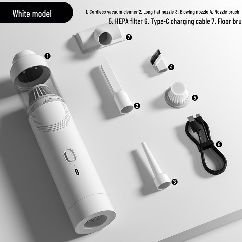 Компактный беспроводной автомобильный пылесос с мощным всасыванием и функцией выдува