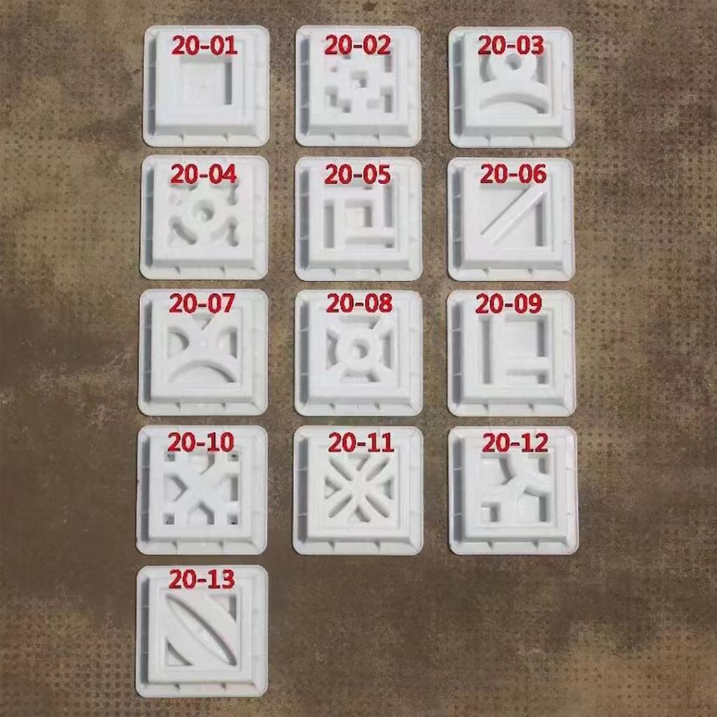 20*20*6см Цементная форма Полая пластиковая форма для кирпича Сетчатый фон Стена Декор Садовое окно Цветочный забор Настенная форма