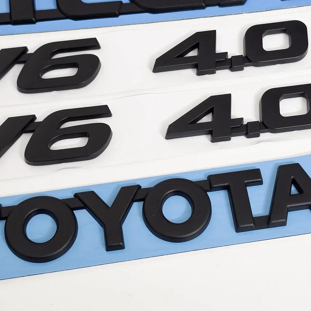 3D Черный Матовый Набор Наклеек-Эмблем с Буквами Toyota Hilux V6 4.0 для Задней Крышки Багажника Toyota Hilux 2004-2020 Внешняя Замена