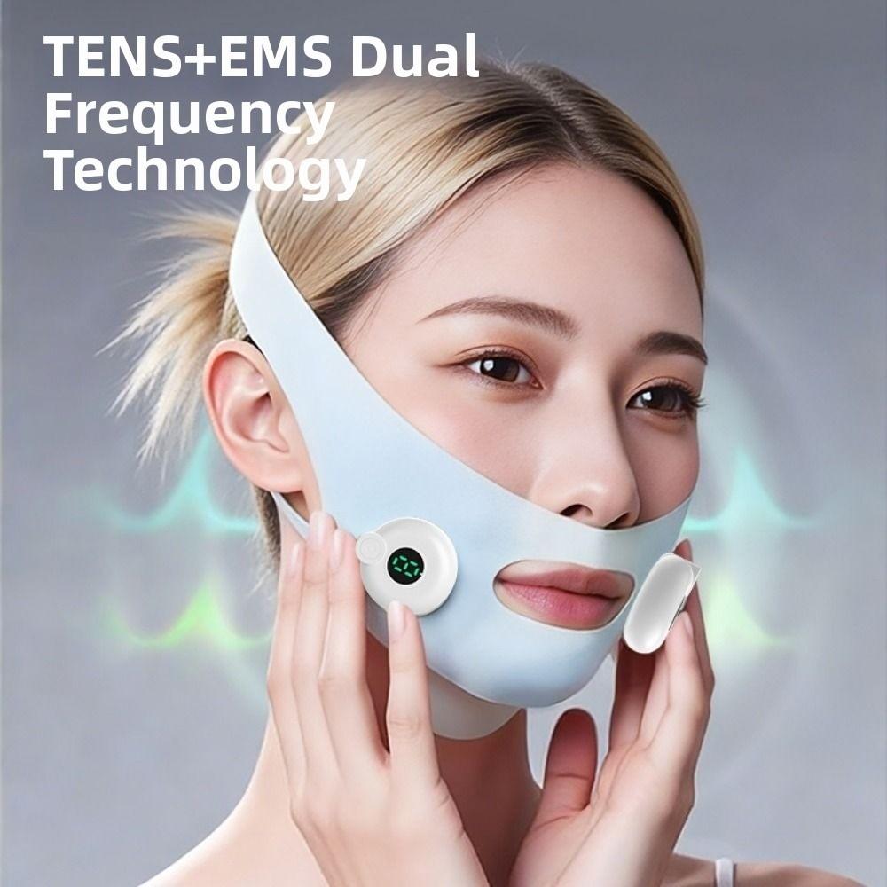 Electric EMS Facial Lifting Machine Intelligent Chin Cheek Slimming Strap Women