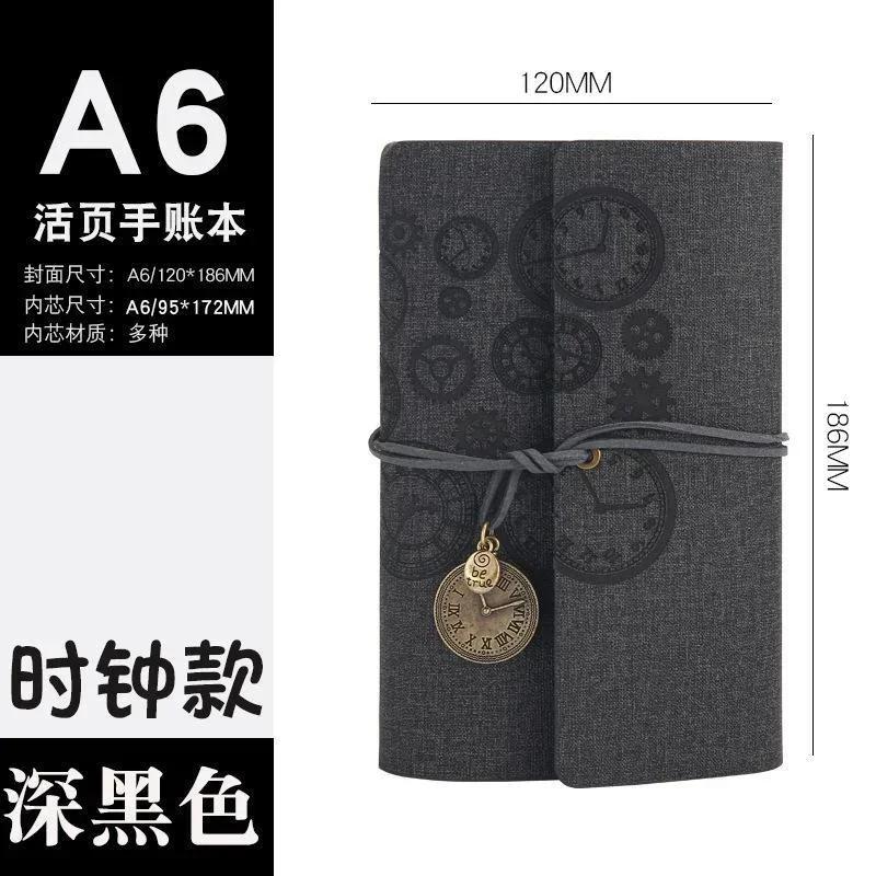 Vintage A6 Retro PU Leather Notebook Diary Notepad Planner Business Executive Writing Pads for Office School Stationery Supplies