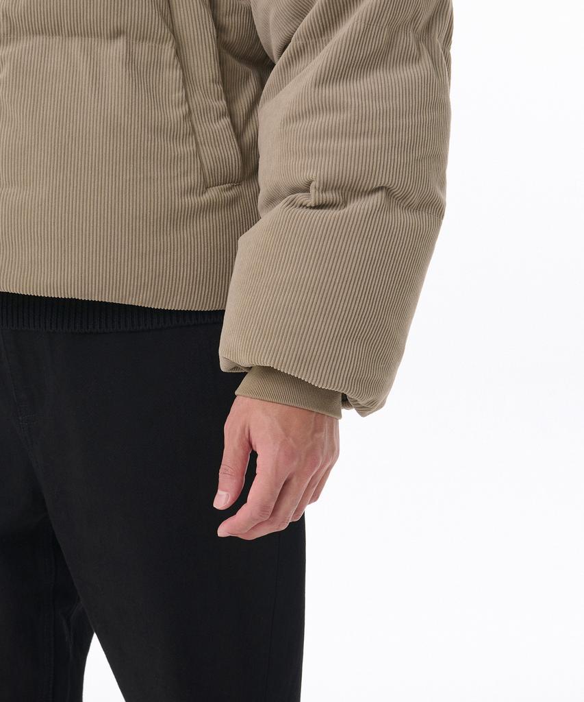 Musinsa Standard Daily Puffer Corduroy Short Padded Jacket [Beige]