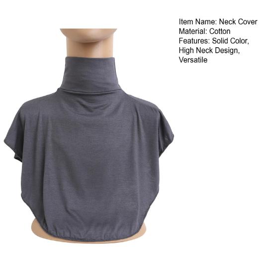 Turtleneck Neck Cover Solid Color High Neck Pullover Fake Collar Women Soft Neck Piece Unisex Accessory