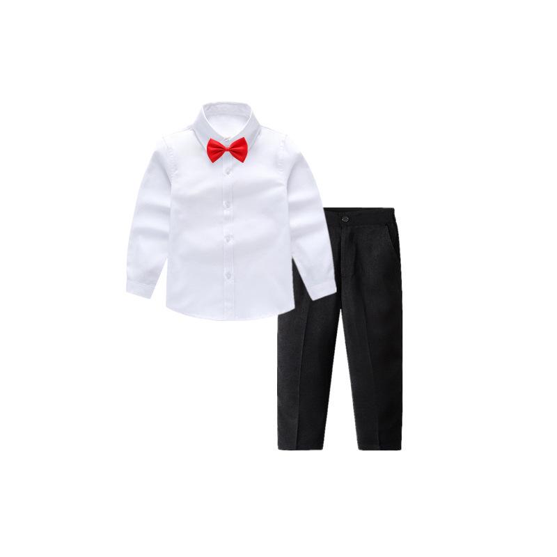 Белый школьный костюм с длинным рукавом для мальчика – Универсальная одежда для выступлений ко Дню защиты детей 1 июня