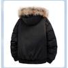 Unisex Winter Down Jacket With Detachable Faux Fur Collar 85-90% White Duck Windproof Thick Outdoor Parka