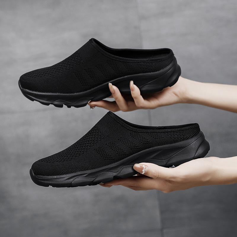 Летняя женская повседневная спортивная обувь 35–42 лет, дышащие модные женские полутапочки большого размера, сандалии