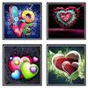 5D Diy Алмазная картина Полная Алмазная вышивка Любовь Сердце Вышивка крестом Мозаика Украшение дома Картина Подарок