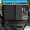 Full Blackout Magnetic Car Window Curtains Sunshades Sun Protection Mount Universal Auto UV Protection Blackout Film