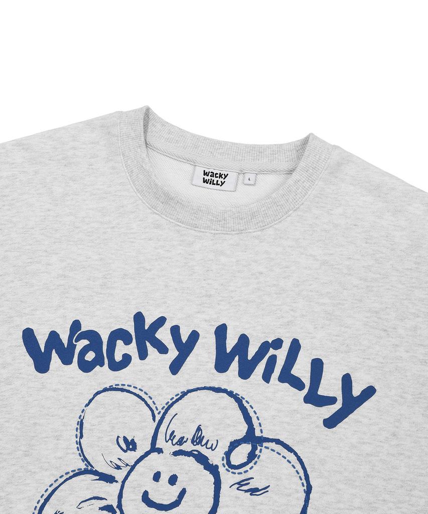 WACKY WILLY Big Lily Sweatshirt Light Gray