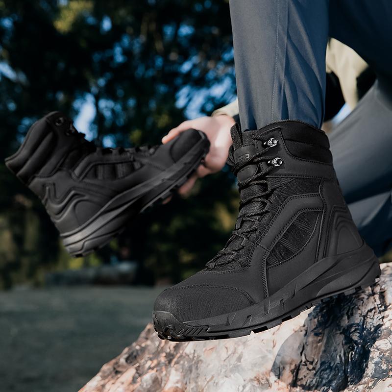 2025 Men's Desert Combat Outdoor Leather Hiking Shoes Men Hunting Work Safty Boots Men's Short ankle boots