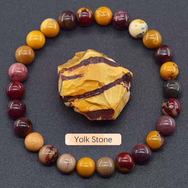 SHINE/TK 8mm Apatite & Sunstone Beaded Bracelet with Agate Crystal and Raw Stones