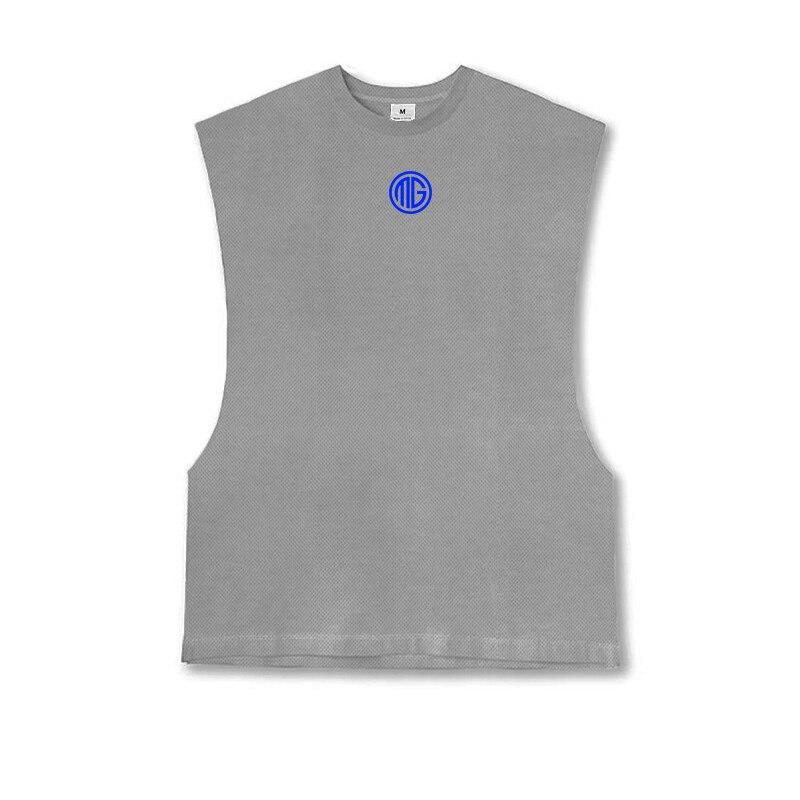Muscleguys Летний бутик, мужские футболки без рукавов, жилет, свободный топ для фитнеса и тренировок с широкими плечами