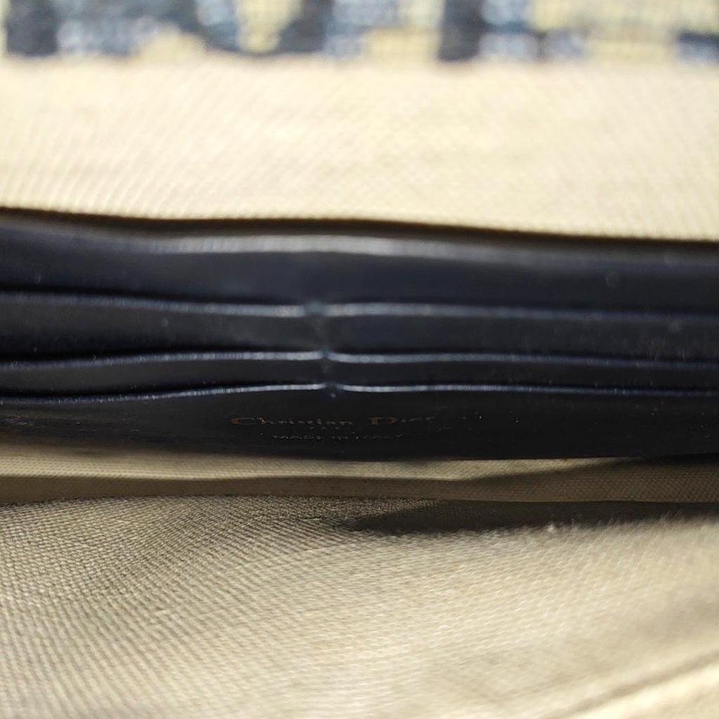 [Pre-Owned] Saddle Classic Monogram Removable Metal Chain Oblique Embroidery Fabric Saddle Bag - Very Good #IK1O9N