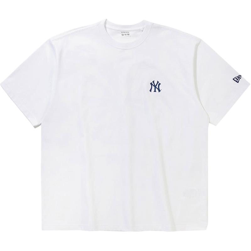 New Era SS26 Флаг команды MLB Нью-Йорк Янкис Футболка Унисекс Топы Белый 15147511