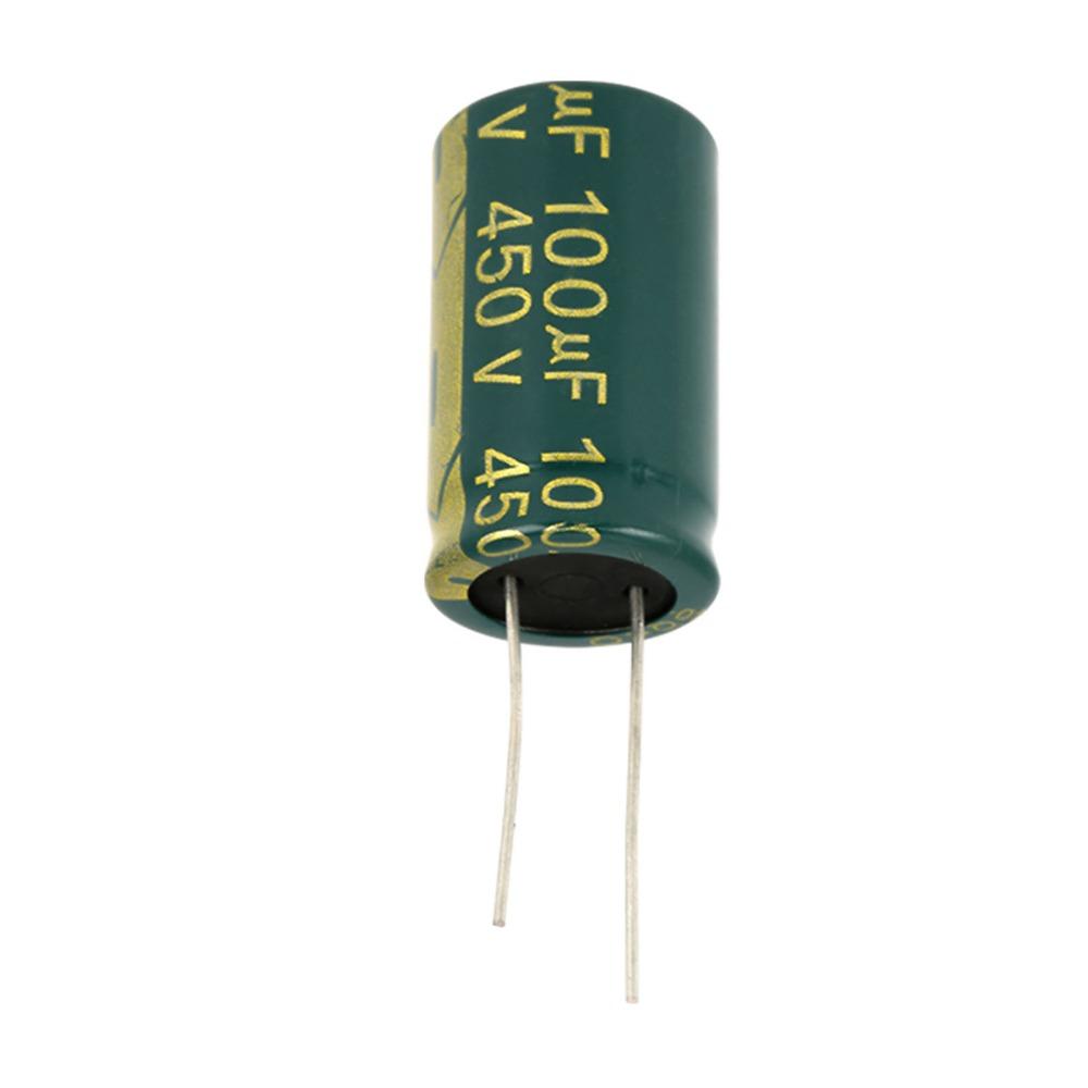 10PCS Green Radial Capacitor 100UF Aluminum Electrolytic Capacitors Durable Assorted Kit TV Repair