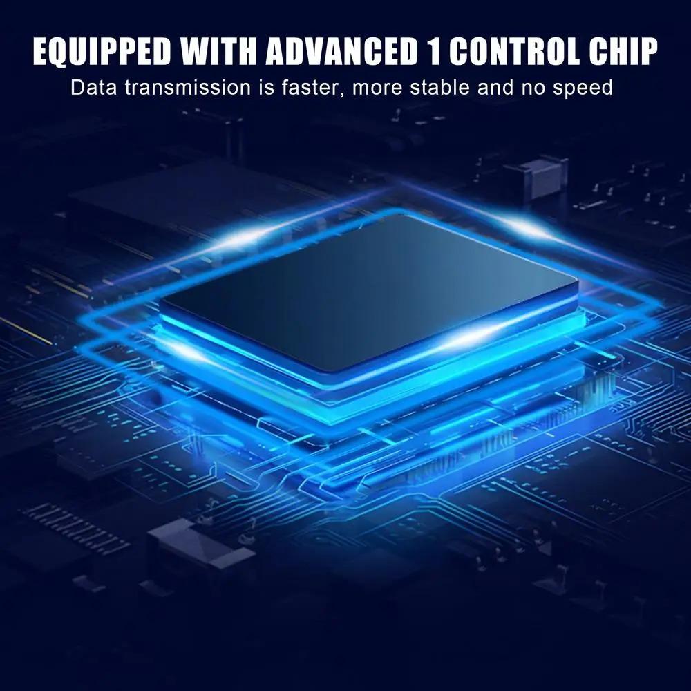 2,5-дюймовый корпус для мобильного жесткого диска RGB без инструментов, SATA на USB 3.2, корпус для жесткого диска, 5 Гбит/с, для ноутбука, SSD, HDD
