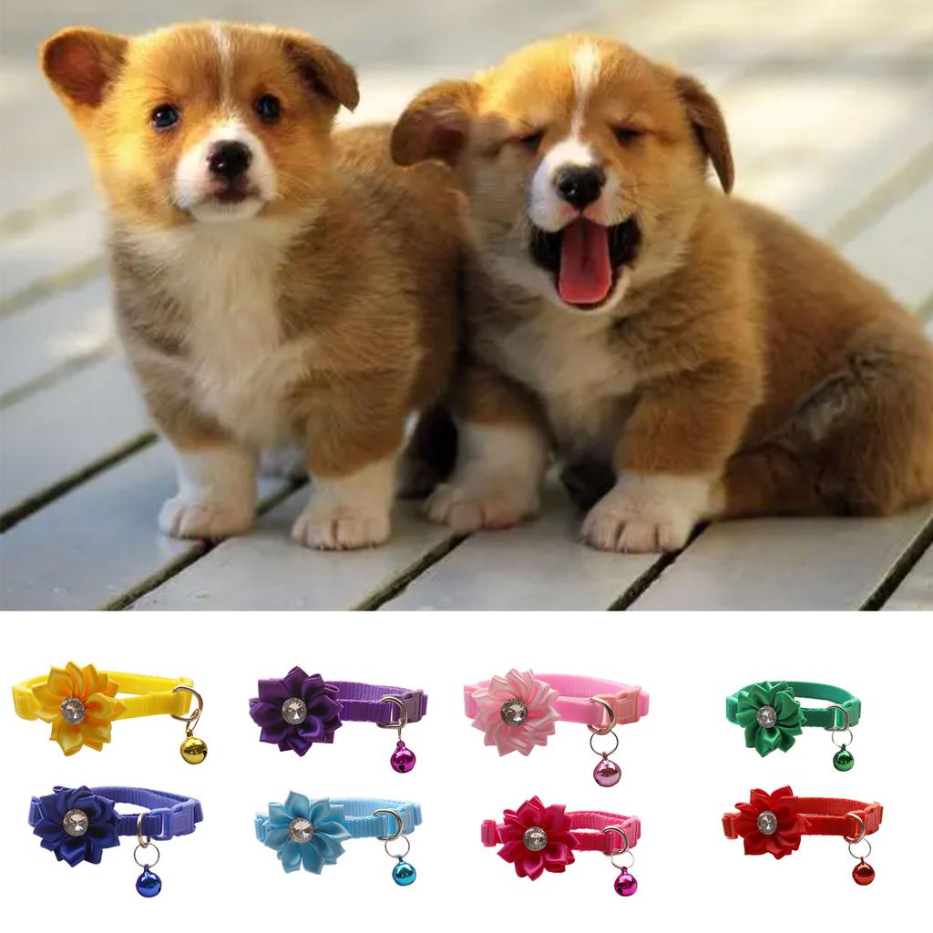 Ошейник для собаки кошки с элегантным цветком кристаллом отрывной костюм ошейник ожерелье большой милый ошейник для собаки девочки