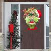 Green Elf Legs Christmas Wreath, Welcome Sign Hanging On The Front Door for Holidays, Indoor and Outdoor Home Decoration