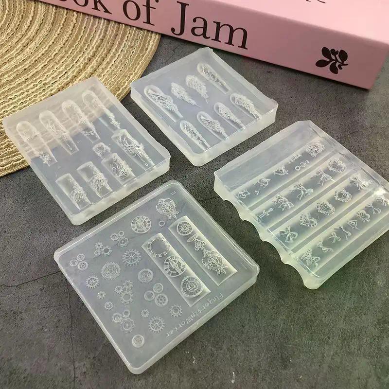 1 Piece Kawaii Butterfly Wing Silicone Nails Mold Reusable Templates Stamping 3D DIY Design Nail Art Parts Decorations Tools