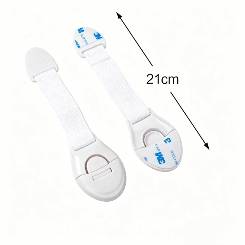 10 pcs Adjustable Length Pet Safety Lock White Fridge Door Buckle Storage Furniture