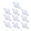 10PCS Barb Check Valve PP Plastic Ozone Resistant Diaphragm Single Way Water Stop Valve 7.9mm Translucent