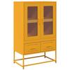 VidaXL Buffet haut jaune moutarde 68x39x111,5 cm acier, armoire, armoire de rangement, buffet haut, armoire latérale, 853365