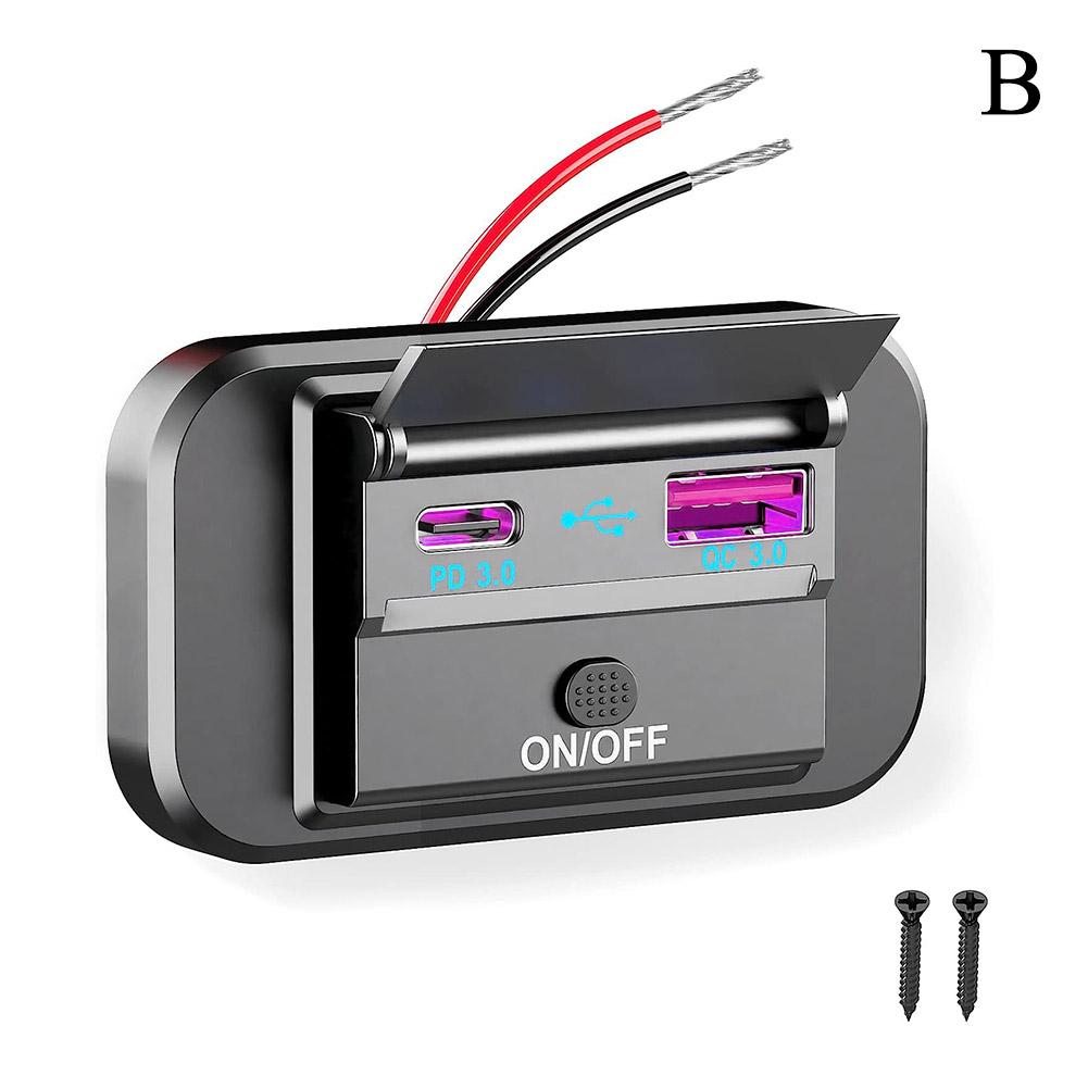 12-24V 4.8A Dual USB Charger Power Socket Adapter Charging Panel Mount for Motorbike Car Boat ATV UTV Camper Caravans