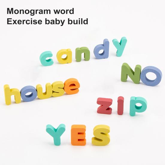 Деревянная алфавитная головоломка для малышей, заглавные строчные буквы, обучение сопоставлению, детский сад, дошкольное раннее образование, азбука, игрушка-головоломка